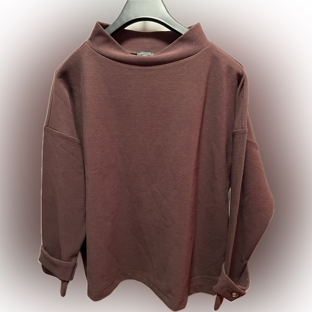 Ann Taylor Brown Mock Turtleneck Sweater NWT size XXL